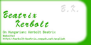 beatrix kerbolt business card